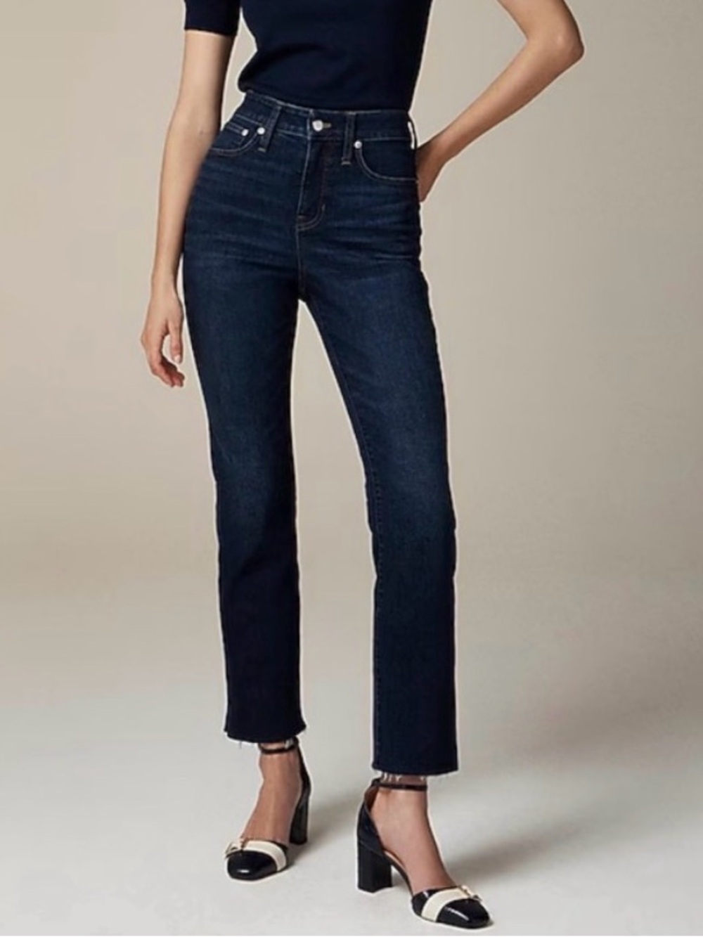 NWT, J Crew Tall Curvy Kick-Out Jeans, Raw Hem, Super Stretch, Size 32, 29” IS